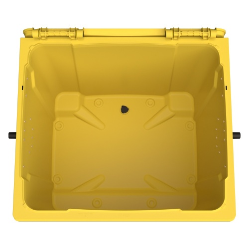 Мусорный контейнер 1100 л iPlast жёлтый 4-колёсный с жёлтой крышкой N1 (20.807.1)