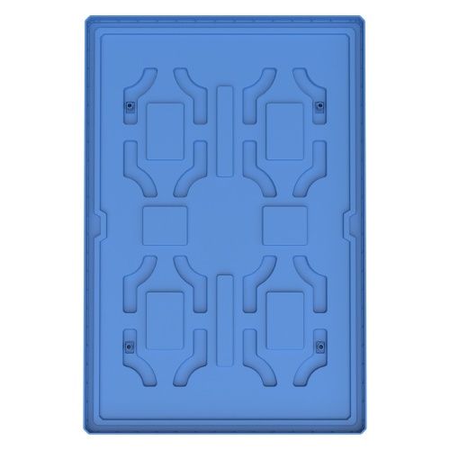Крышка разборного контейнера Polybox 1210x810x80 мм iPlast голубая