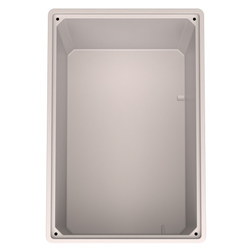 Большой контейнер 1200x800x800 мм iPlast iBOX светло-серый со сплошными стенками и дном, на полозьях