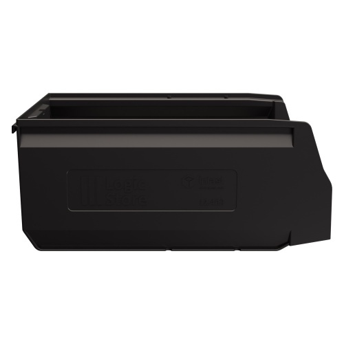 Складской лоток Logic Store 350x225x150 мм iPlast чёрный ЭКО с отверстиями для продольной перегородки Складской лоток Logic Store 350x225x150 мм iPlast чёрный ЭКО с отверстиями для продольной перегородки