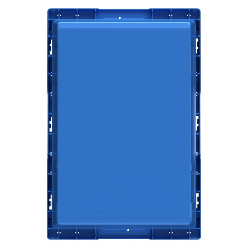 Вкладываемый контейнер INSTORE KV-6417 600x400x172 мм iPlast голубой со сплошным дном