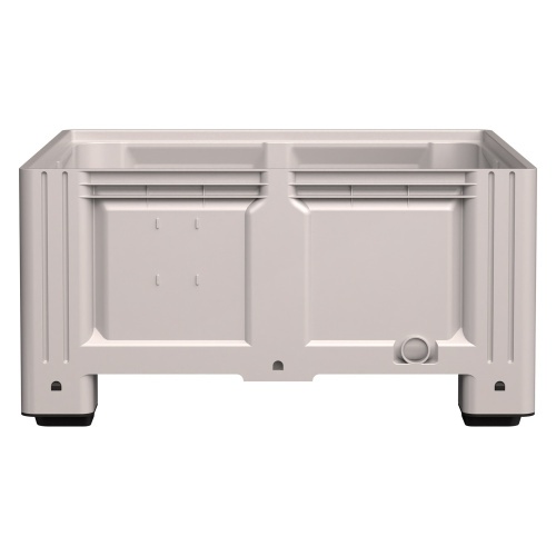 Большой контейнер 1130x1130x580 мм iPlast iBOX светло-серый со сплошными стенками и дном, на ножках