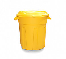 Бак 60 литров с крышкой универсальный желтый - фото 1 предпросмотра