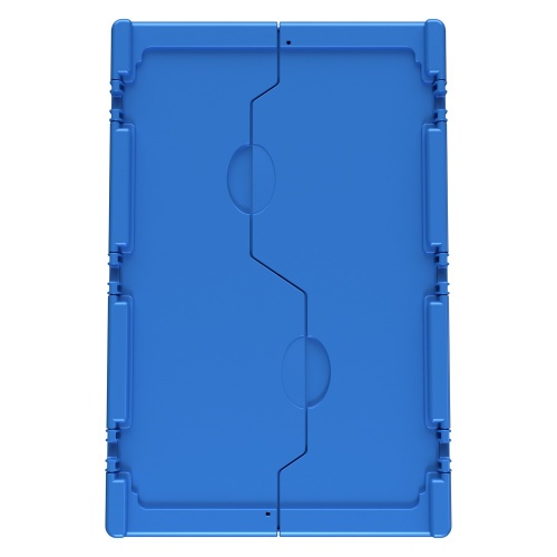 Вкладываемый контейнер INSTORE KVR-6422 600х400х245 мм iPlast голубой с усиленным дном и распашной крышкой