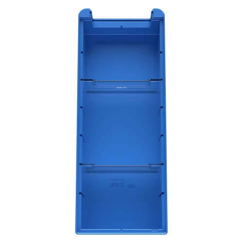 Полочный контейнер SK-41509 400х155х90 мм iPlast голубой с 2 поперечными перегородками