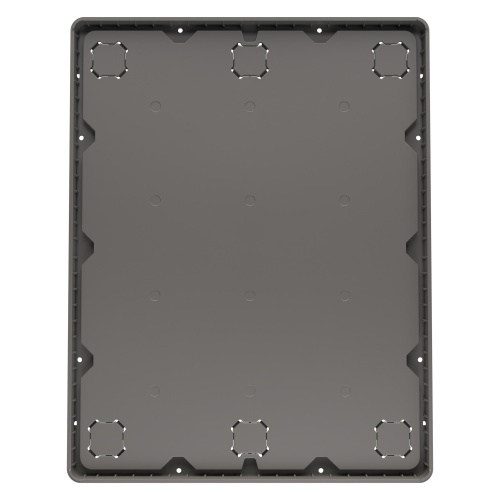 Пластиковый паллет 1470x1140x180 мм iPlast серый сплошной на 3 полозьях