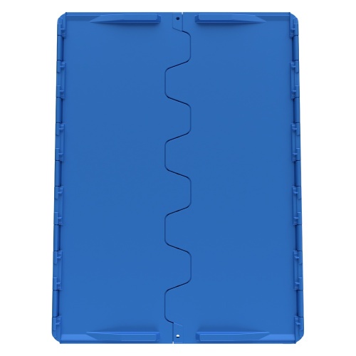 Вкладываемый контейнер INSTORE KVR-8634.1 800х600х340 мм iPlast голубой с усиленным дном и штабельным упором
