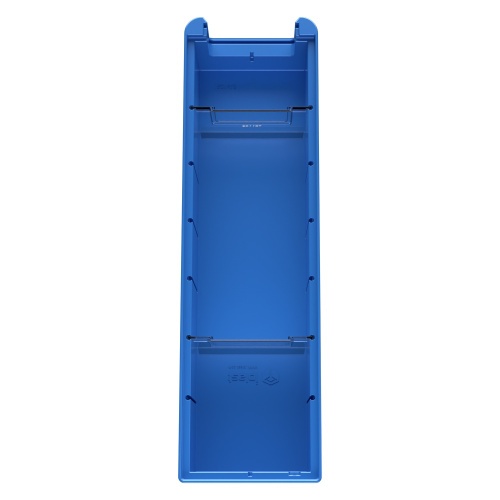 Полочный контейнер SK-4109 400х117х90 мм iPlast голубой с 2 поперечными перегородками