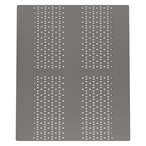 Пластиковый паллет 1200x1000x150 мм iPlast серый перфорированный на 3 полозьях без бортика Пластиковый паллет 1200x1000x150 мм iPlast серый перфорированный на 3 полозьях без бортика