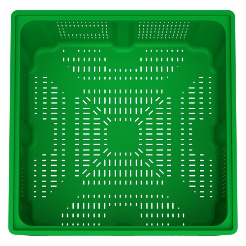 Большой контейнер 1130x1130x760 мм iPlast iBOX салатовый c перфорированными стенками и дном, на ножках Большой контейнер 1130x1130x760 мм iPlast iBOX салатовый c перфорированными стенками и дном, на ножках