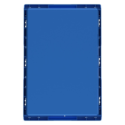 Вкладываемый контейнер INSTORE KV-6422 600x400x220 мм iPlast голубой со сплошным дном
