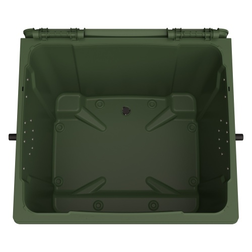 Мусорный контейнер 1100 л iPlast зелёный 4-колёсный с зелёной крышкой N1 (20.807.1)