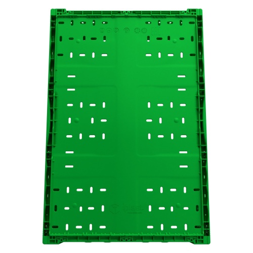 Складной ящик FC-6422 600х400х220 мм iPlast салатовый перфорированный