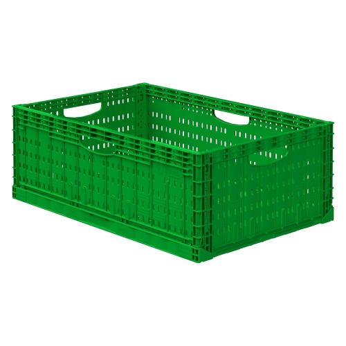 Складной ящик FC-6422 600х400х220 мм iPlast салатовый перфорированный