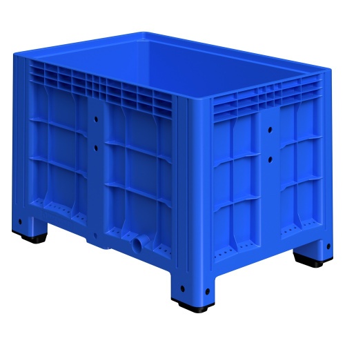 Большой контейнер 1200x800x800 мм iPlast iBOX голубой со сплошными стенками и дном, на ножках Большой контейнер 1200x800x800 мм iPlast iBOX голубой со сплошными стенками и дном, на ножках