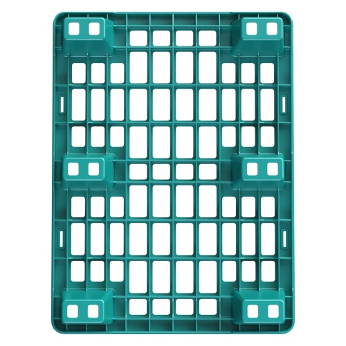 Пластиковый паллет 800x600x140 мм iPlast бирюзовый перфорированный на ножках с бортиком Пластиковый паллет 800x600x140 мм iPlast бирюзовый перфорированный на ножках с бортиком