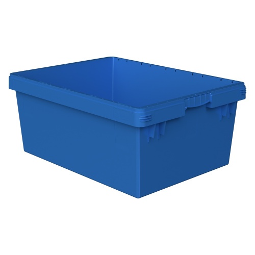 Вкладываемый контейнер INSTORE KV-8632.1 800х600х320 мм iPlast голубой со сплошным дном и штабельным упором