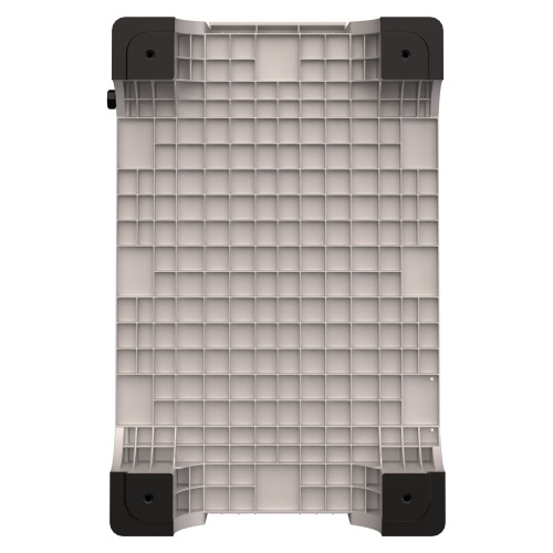 Большой контейнер 1020х640х675 мм iPlast iBOX светло-серый со сплош. стенками и дном, на ножках с пробкой 1 дюйм Большой контейнер 1020х640х675 мм iPlast iBOX светло-серый со сплош. стенками и дном, на ножках с пробкой 1 дюйм