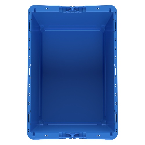Вкладываемый контейнер INSTORE KV-6437 600x400x370 мм iPlast голубой со сплошным дном