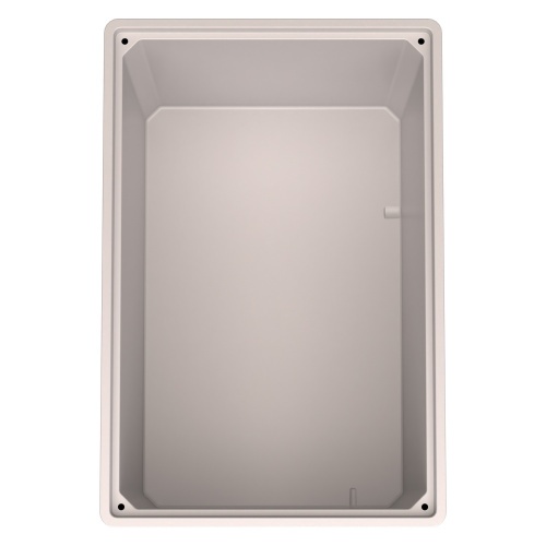 Большой контейнер 1200х800х800 мм iPlast iBOX светло-серый со сплош. стенками, дном на полозьях с пробкой 2 дюйма