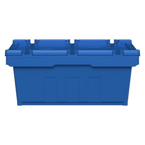 Вкладываемый контейнер INSTORE KVR-6422 600х400х245 мм iPlast голубой с усиленным дном и распашной крышкой