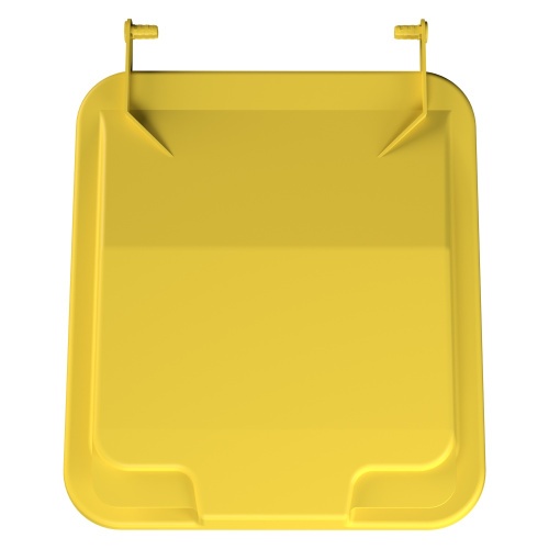 Крышка для мусорного контейнера 240 л iPlast жёлтая c осями для крепления