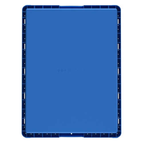 Вкладываемый контейнер INSTORE KV-8632.1 800х600х320 мм iPlast голубой со сплошным дном и штабельным упором