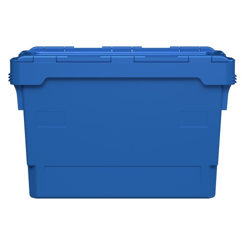 Вкладываемый контейнер INSTORE KV-6437 600х400х390 мм iPlast голубой со сплошным дном и распашной крышкой