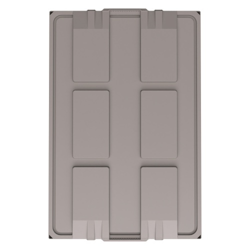 Крышка разборного контейнера Polybox 1200х800х50 мм iPlast серая NEW (05.014)
