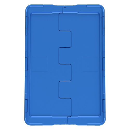 Вкладываемый контейнер INSTORE KV-6442.1 600х400х420 мм iPlast голубой со сплошным дном и распашной крышкой