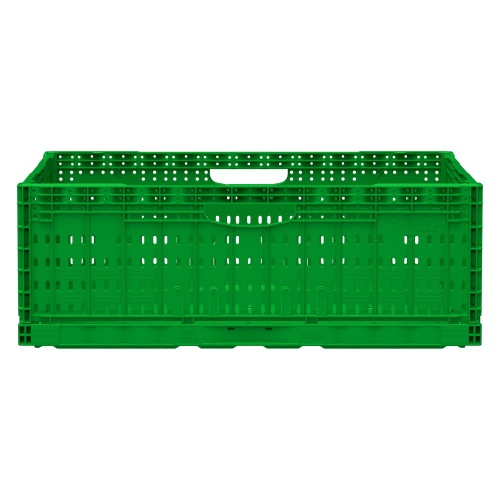 Складной ящик FC-6422 600х400х220 мм iPlast салатовый перфорированный