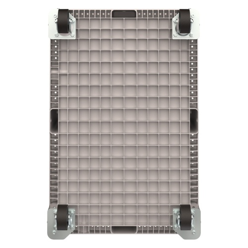 Большой контейнер 1200x800x920 мм iPlast iBOX светло-серый со сплошными стенками и дном, на колёсах
