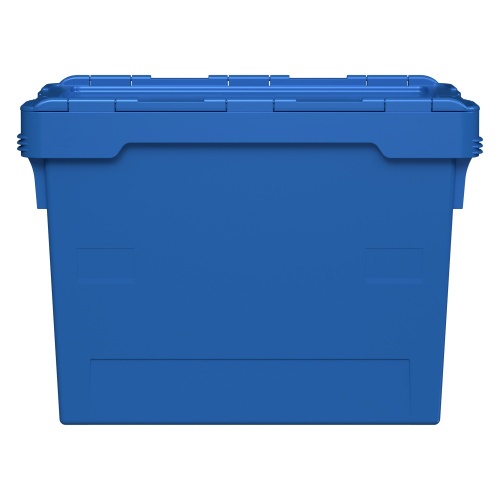 Вкладываемый контейнер INSTORE KV-6442.1 600х400х420 мм iPlast голубой со сплошным дном и распашной крышкой