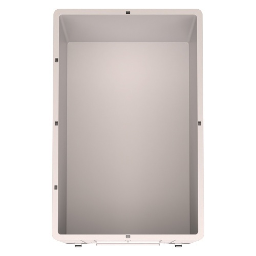 Большой контейнер 1020x640x810 мм iPlast iBOX светло-серый со сплошными стенками и дном, на колёсах