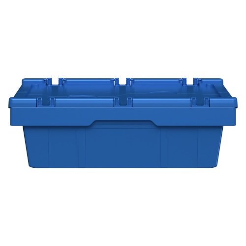 Вкладываемый контейнер INSTORE KV-6417 600х400х196 мм iPlast голубой со сплошным дном и распашной крышкой