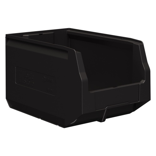 Складской лоток Logic Store 350x225x200 мм iPlast чёрный ЭКО с отверстиями для продольной перегородки Складской лоток Logic Store 350x225x200 мм iPlast чёрный ЭКО с отверстиями для продольной перегородки