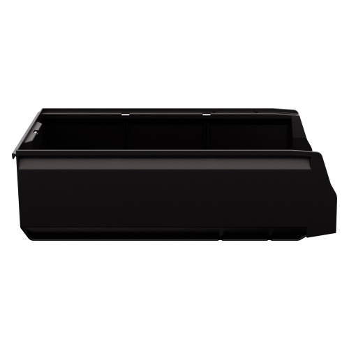 Складской лоток Logic Store 500х225х150 мм iPlast чёрный ЭКО с отверстиями для перегородок N2 (12.405.2)