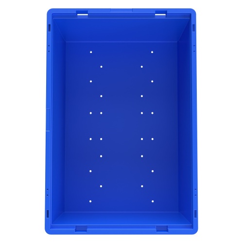 Ящик RL-KLT 6280 594х396х280 мм iPlast голубой с дренажными отверстиями в дне Ящик RL-KLT 6280 594х396х280 мм iPlast голубой с дренажными отверстиями в дне
