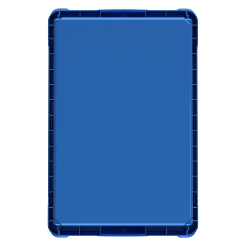 Вкладываемый контейнер INSTORE KV-6437 600х400х390 мм iPlast голубой со сплошным дном и распашной крышкой
